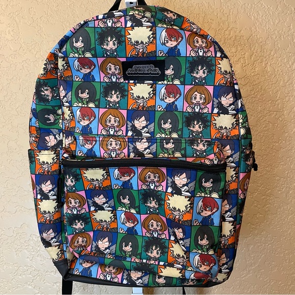 My Hero Academia Funimation Full Color All Over Print Backpack School Bag Unisex - Picture 3 of 12